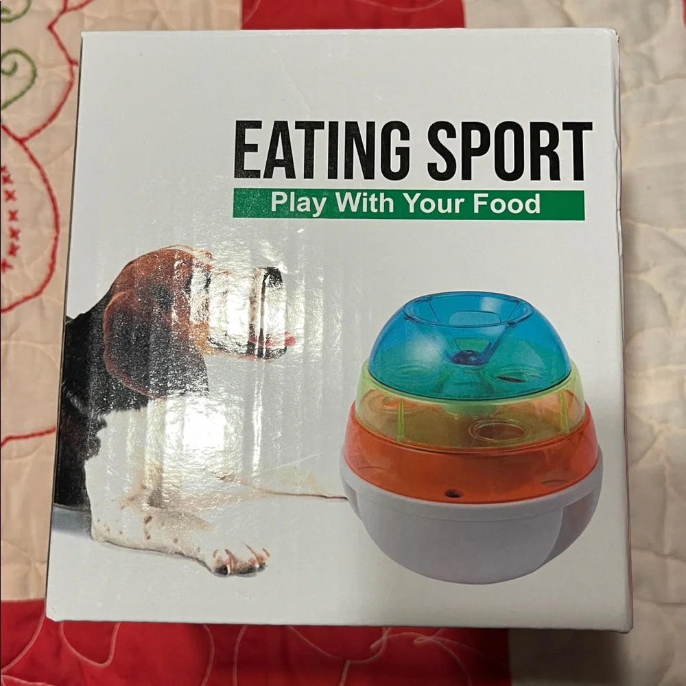 Multi-Color Dog or Cat Food Puzzle Bowl